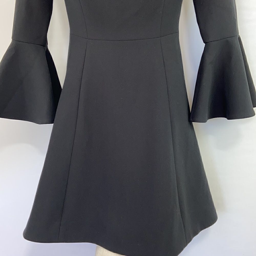 Cinq A Sept Dress Black Mini Off Shoulder Bell Sleeves Excellent U.S. Sm… - Picture 4 of 8